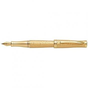 CRUZ Edición Especial Año del plateado Pluma Cabra cepillado 23K pesado Oro