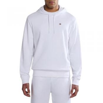 Napapijri Balis Bright White Cotton Hoodie for Men, Size L