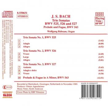Trio Sonatas Bwv 525, 526 and 527/Rubsam