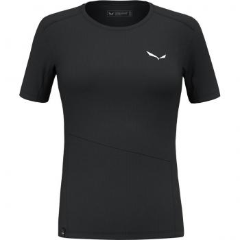 Salewa Puez Sporty Dry Women's Short Sleeve Trekking T-Shirt - Black, Size 36