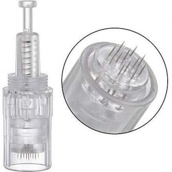 10pcs Derma Pen agujas 12 Aguja, microneedling agujas de repuesto puntas cartucho tornillo slot para Electric microneedling Derma pen
