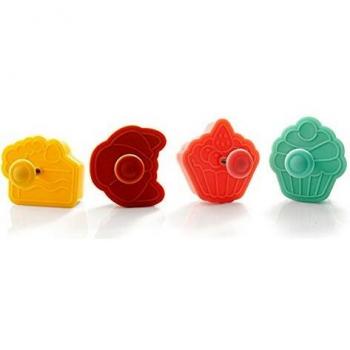 silikomart Set de 4 cortapasta Tema Desayuno