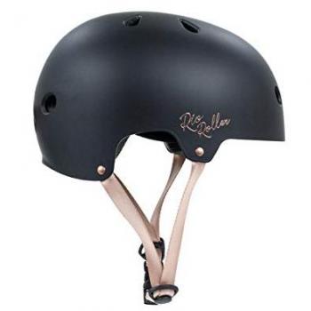 Rio Roller Casco Rose Azul Mujer Adulto, Casco Skateboard Unisex Adulto, Negro (Black), Talla 49-52 cm