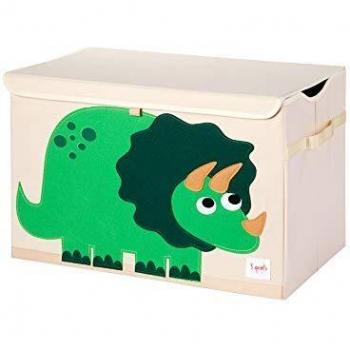 3 Sprouts Kids Toy Chest - Baúl de almacenamiento para habitación de niños y niñas, dinosaurio