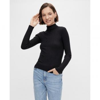 Pieces - Jersey fino de manga larga para mujer (modelo 17115049-Black)