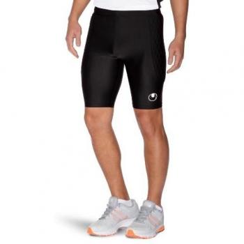 Uhlsport - Mallas cortas de portero para hombre, color negro, talla S