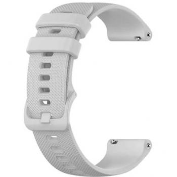 Correa Ociodual de Silicona Gris para Reloj Inteligente 18mm, Compatible con Garmin Venu2s, Vivomove 3/4s, Forerunner 255s-265s y Huawei Watch