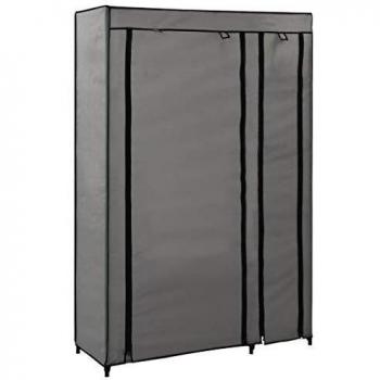 vidaXL Armario plegable de tela gris 110x45x175 cm