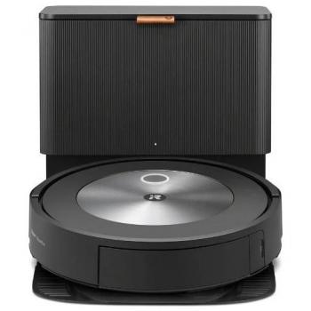 Robot aspirador iRobot Roomba j7+ conectado con Wi-Fi, vaciado automático, kit de recambios, color negro