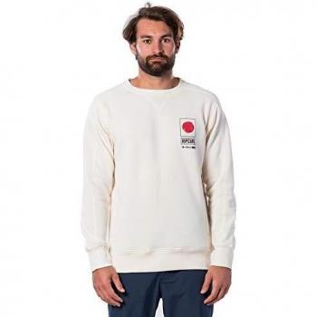 Rip Curl Senpai VPC Crew Hombre,Suéter,Jersey,Escote Redondo,Off White,L