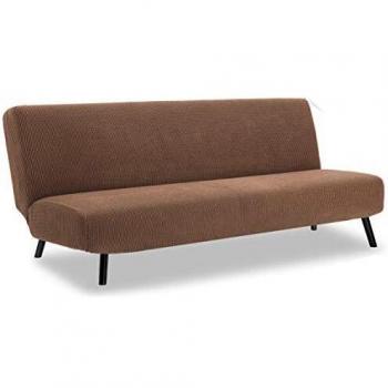 TIANSHU Funda elástica para sofá Cama sin reposabrazos,Tejido Jacquard de poliéster y Extensible Fundas de Clic clac 3 Plazas