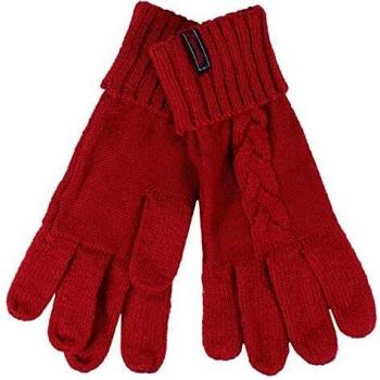 Superdry Lannah Cable Mujer Guantes Rojo One Size