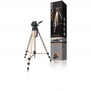 Camlink TP-2800 - Trípode telescópico con cabezal 3D y funda de transporte