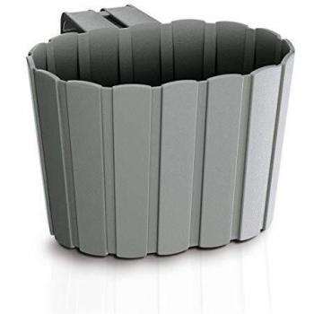 Jardinera Balcon B.Hook Gris 19X21X13CM - INTEPLAS - DDEZ200GR..