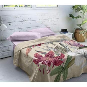 Juego de Sábanas Estampado Naturals Jane - 100% Algodón Extra Suave - Incluye Sábana Encimera + 1 o 2 Fundas de Almohada + Sábana Bajera - Fabric