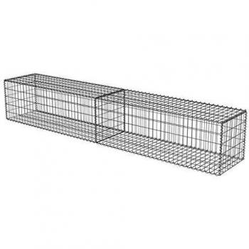 vidaXL Gabion Wall with Covers Galvanised Steel 300x50x50 cm