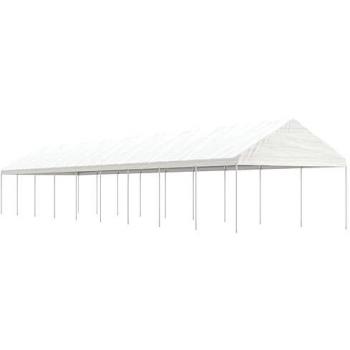 Cenador con techo de polietileno blanco 20,07x4,08x3,22 m