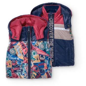 Boboli Chaleco Reversible de niño con capucha y cierre de cremallera