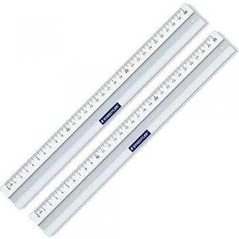 Regla de Aluminio STAEDTLER Mars 30 cm, Antideslizante y Resistente a la Rotura