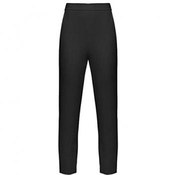 Pinko Women's Slim Fit Black Crepe Trousers Size 42