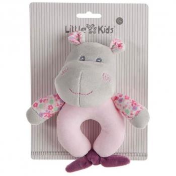 Sonajero Peluche Hipopótamo con Lacito 15 cm