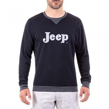 Jeep RUNDHALSAUSSCHNITT Vintage J8W Sudadera, Hombre, Negro, Gris Oscuro, XX-Large