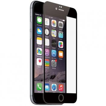 Cristal Templado Protector 9H para iPhone 6 Plus y 6s Plus con Marco Negro