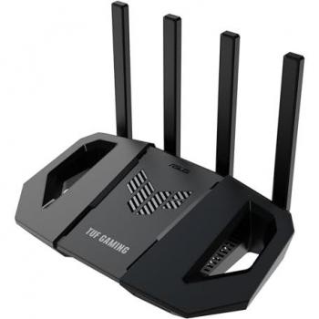 ASUS TUF-BE3600 Router Inalámbrico WiFi 7 Gigabit Ethernet Doble Banda (2,4 GHz / 5 GHz) Negro, 802.11be, velocidad de hasta 2,5 G