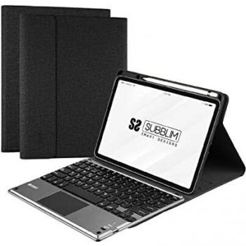 Subblim Funda para Tablet iPad Pro 12,9″, con Teclado Bluetooth Retroiluminado, Teclado Español, Cierre Magnético, Puerto de Carga, Soporte Apple Pencil, Negro