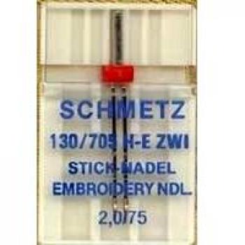Schmetz 130-705EZWI-2.0-75 Aguja, Metal, Plata, 2.0-75 Größe