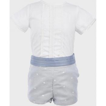 Conjunto de bebé niño La Ormiga 1020030301 gris de algodón