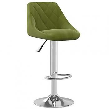 Taburete de cocina de terciopelo verde claro ajustable moderno para casa bistró pub restaurante mostrador asiento reposapiés silla alta de bar
