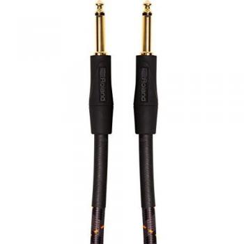 Roland Gold Series 15ft Straight Instrument Cable with Dual Mono Jacks