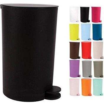 MSV Osaki Cubo de Basura con Pedal, Negro, 3 litros