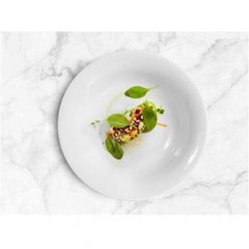 Plato llano porcelana decorado círculos zig bid Ø 27,5 cm