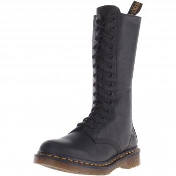 Dr. Martens 1B99 Virginia Black Leather Lace-Up Boots for Women, Size 40