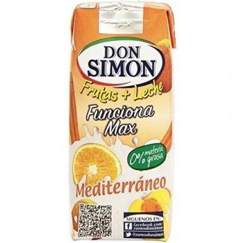 Don Simon Funciona Max - Leche y frutas sucedaneos de leche mediterraneo 0.33 ml, 4 unidades