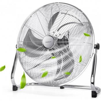 Aigostar Clover Ventilador Industrial 100W, Ventilador de Suelo Silencioso, 3 Velocidades, Ajustable 135º, 3 Aspas Metálicas de 20 (51 cm), Diseño