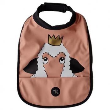 Babero de Cuello Alto Baby Livia Oveja Melocotón Color Teja