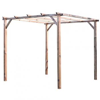 Pérgola de madera Verdelook 3 x 3 metros - Estructura de madera tratada, dimensiones 3x3 metros, diseño elegante y funcional, ideal para jardines y terrazas, resistente a la intemperie
