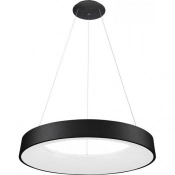 Lámpara colgante moderna Giulia Black - Lámpara colgante led moderna negra, blanco cálido 3000K, 4400lm