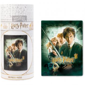 Puzzle 500 piezas Harry Potter: La Cámara Secreta, incluye 500 piezas de alta calidad, diseño vibrante y detallado, ideal para fanáticos de Harry Potter y amantes de los rompecabezas
