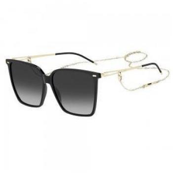 Hugo Boss Square Women's Sunglasses Black Dark Grey Gradient 1388/S One Size