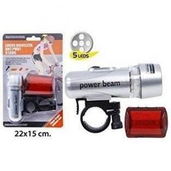Luces Bicicleta Ant-Post, WAT, 5 Leds.
