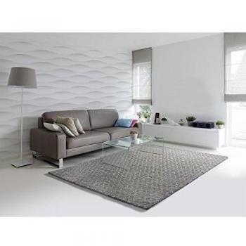 diseñador alfombra dormitorio sala de estar contemporánea SWEET 6888 19 SILVER 135 x190 cm