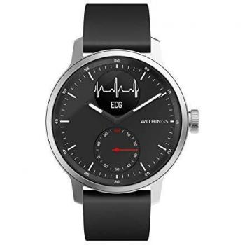 Withings ScanWatch - Reloj inteligente híbrido con ECG, tensiómetro y oxímetro, Negro, 42 mm