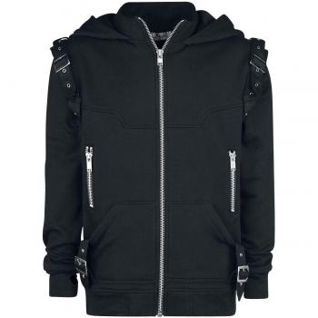 Poizen Industries Hatcher Hood Capucha con Cremallera Negro S