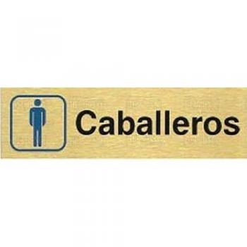 Placa de Aluminio Oro 150x45 para Caballero