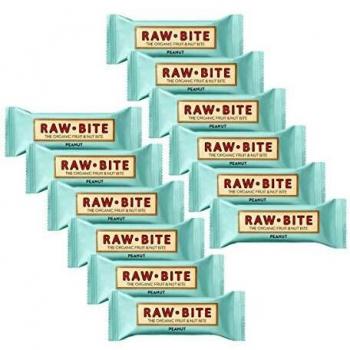 Raw Bite Barrita Energética Ecológica 12 x 50g Cacahuete