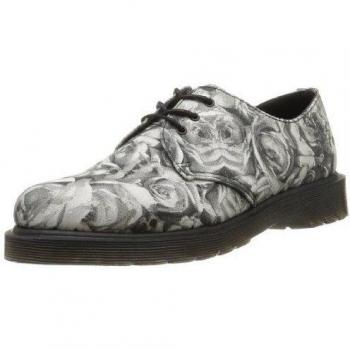 Dr Martens Lester - Zapatos de cordones de cuero para mujer gris Gris